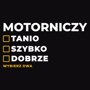 Szybko Tanio Dobrze Motorniczy - Męska Bluza Czarna