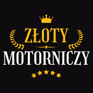 Złoty motorniczy - Męska Bluza z kapturem Czarna