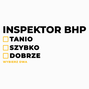 Szybko Tanio Dobrze Inspektor Bhp - Poduszka Biała