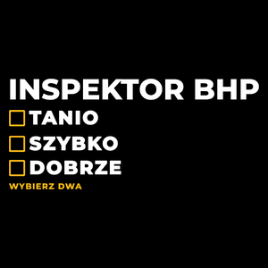 Szybko Tanio Dobrze Inspektor Bhp - Torba Na Zakupy Czarna