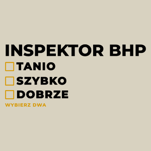 Szybko Tanio Dobrze Inspektor Bhp - Torba Na Zakupy Natural