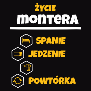 Monter - Spanie Jedzenie - Męska Bluza z kapturem Czarna