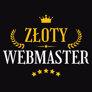 Złoty Webmaster - Męska Koszulka Czarna