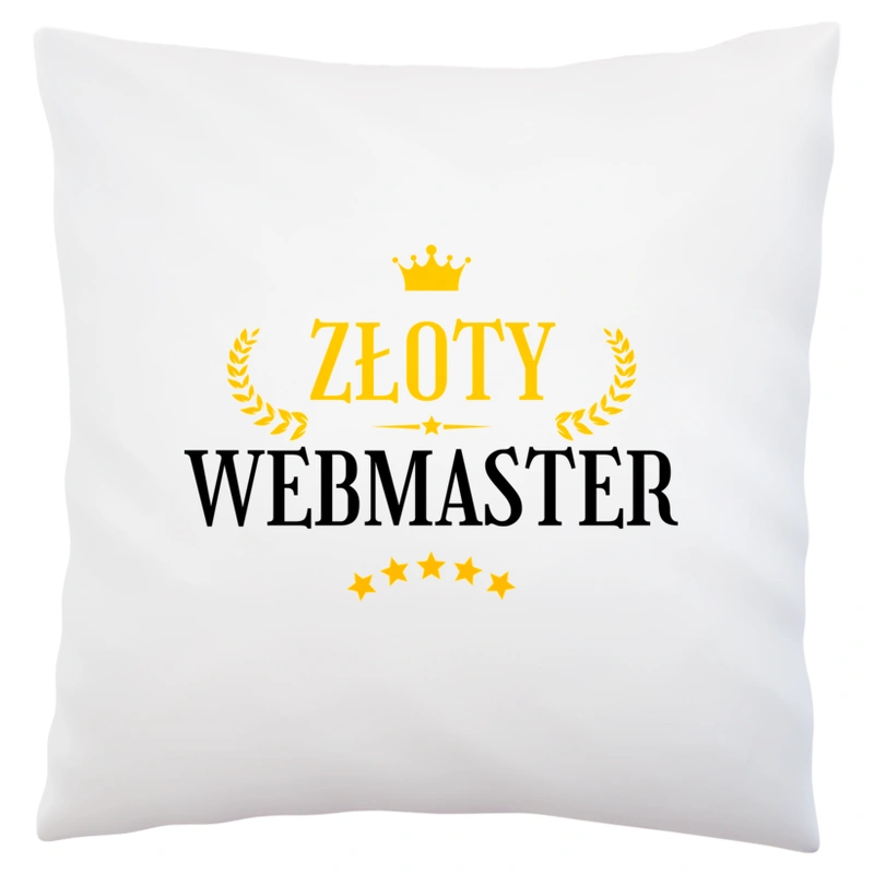 Złoty Webmaster - Poduszka Biała