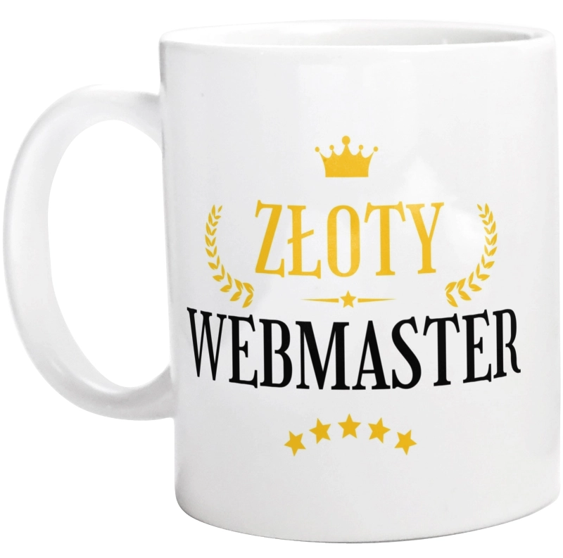 Złoty Webmaster - Kubek Biały