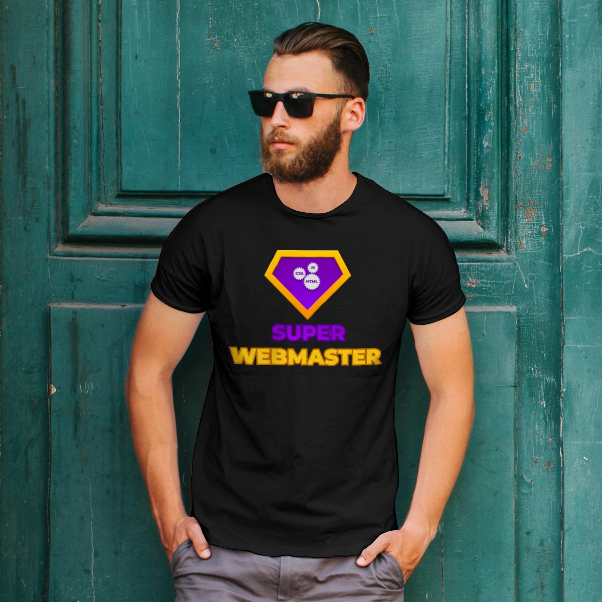 Super Webmaster - Męska Koszulka Czarna