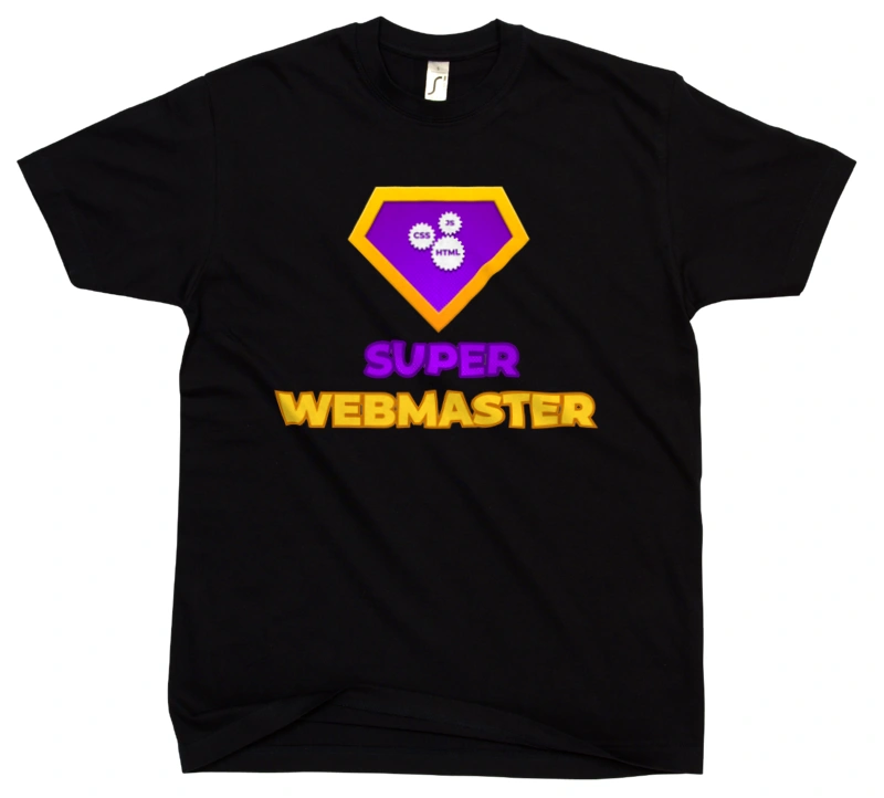 Super Webmaster - Męska Koszulka Czarna