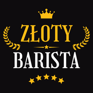 Złoty Barista - Męska Koszulka Czarna