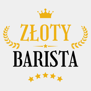 Złoty Barista - Męska Koszulka Biała