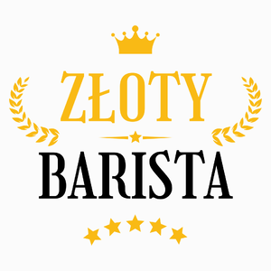 Złoty Barista - Poduszka Biała