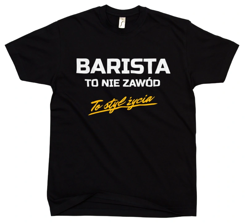 Barista To Nie Zawód - To Styl Życia - Męska Koszulka Czarna