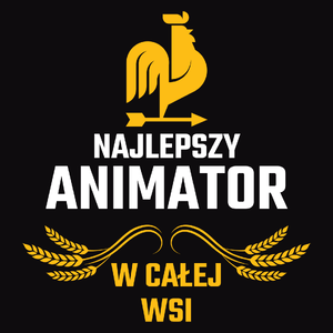 Najlepszy animator w całej wsi - Męska Bluza z kapturem Czarna