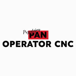 Przystojny Pan Operator Cnc - Poduszka Biała