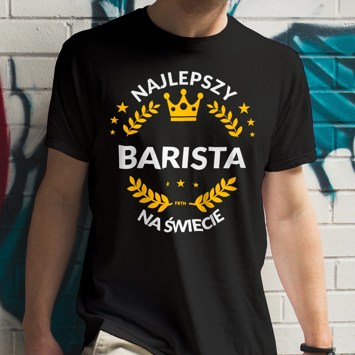 Najlepszy Barista Na Świecie - Męska Koszulka Czarna