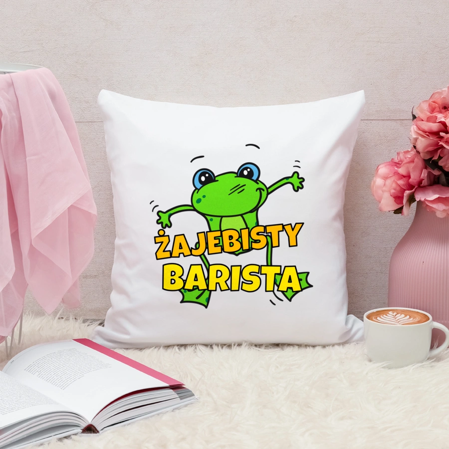 Żajebisty Barista - Poduszka Biała