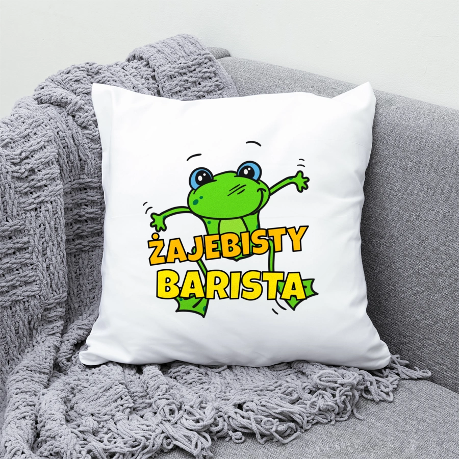 Żajebisty Barista - Poduszka Biała