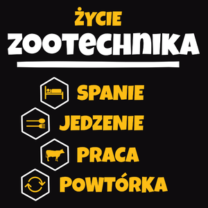 Zootechnik - Spanie Jedzenie - Męska Bluza Czarna