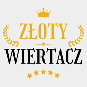 Złoty Wiertacz - Męska Koszulka Biała