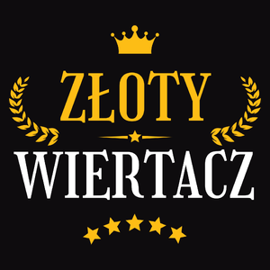 Złoty Wiertacz - Męska Bluza z kapturem Czarna