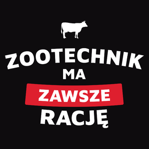 Zootechnik Ma Zawsze Rację - Męska Bluza z kapturem Czarna