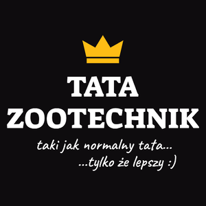 Tata Zootechnik Lepszy - Męska Bluza z kapturem Czarna