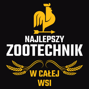 Najlepszy zootechnik w całej wsi - Męska Bluza z kapturem Czarna