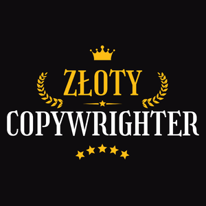 Złoty Copywrighter - Męska Koszulka Czarna