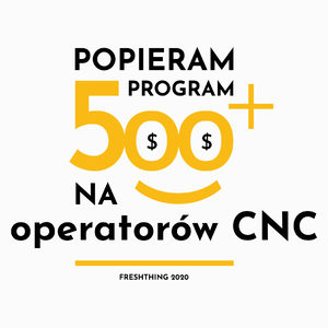 Program 500 Plus Na Operatorów Cnc - Poduszka Biała