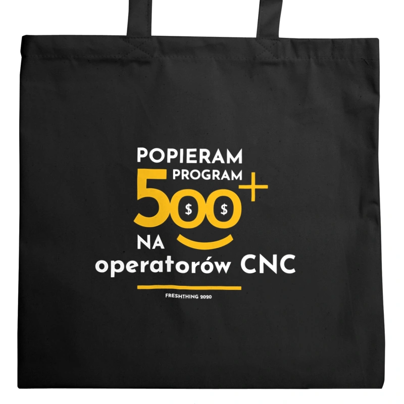 Program 500 Plus Na Operatorów Cnc - Torba Na Zakupy Czarna