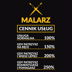 Malarz - Cennik Usług - Męska Bluza Czarna