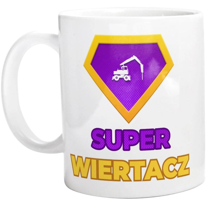 Super Wiertacz - Kubek Biały