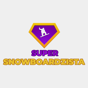 Super Snowboardzista - Męska Koszulka Biała