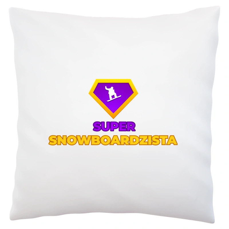 Super Snowboardzista - Poduszka Biała