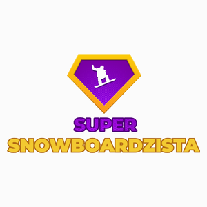 Super Snowboardzista - Poduszka Biała