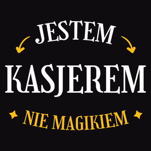 Jestem Kasjerem Nie Magikiem - Męska Koszulka Czarna