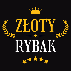 Złoty Rybak - Męska Koszulka Czarna