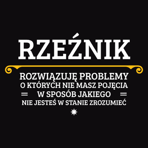 Rzeźnik - Rozwiązuje Problemy O Których Nie Masz Pojęcia - Męska Bluza z kapturem Czarna