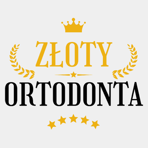 Złoty Ortodonta - Męska Koszulka Biała