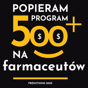 Program 500 Plus Na Farmaceutów - Męska Koszulka Czarna