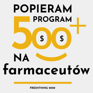 Program 500 Plus Na Farmaceutów - Męska Koszulka Biała