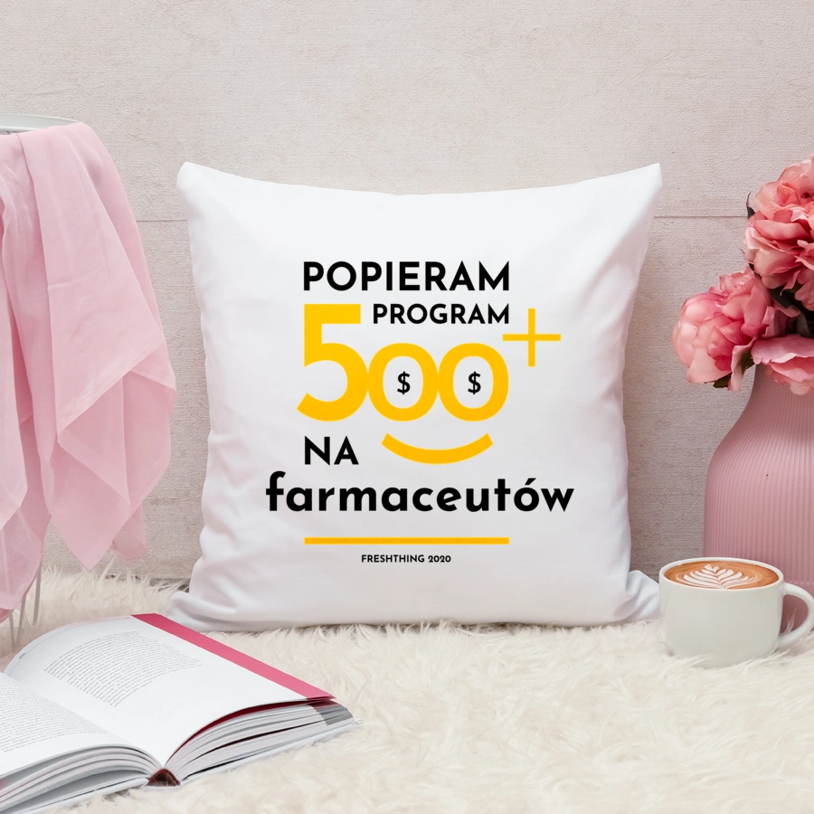 Program 500 Plus Na Farmaceutów - Poduszka Biała