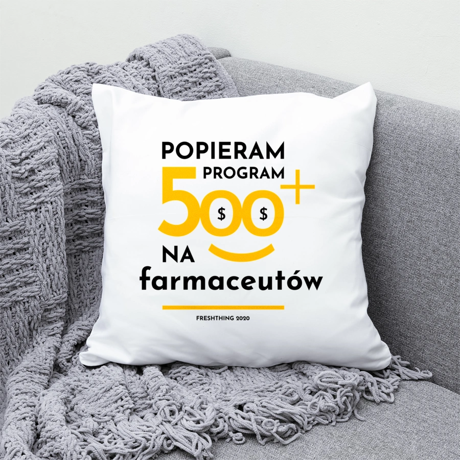 Program 500 Plus Na Farmaceutów - Poduszka Biała