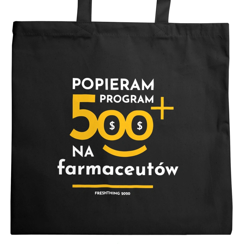 Program 500 Plus Na Farmaceutów - Torba Na Zakupy Czarna