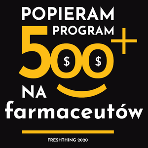 Program 500 Plus Na Farmaceutów - Męska Bluza Czarna