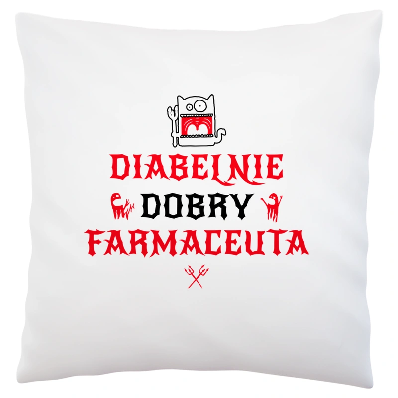 Diabelnie Dobry Farmaceuta - Poduszka Biała