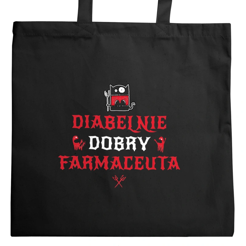 Diabelnie Dobry Farmaceuta - Torba Na Zakupy Czarna