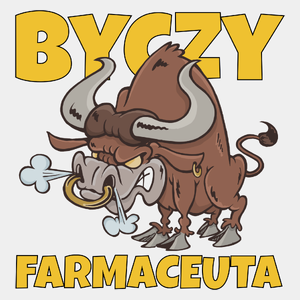 Byczy Farmaceuta - Męska Koszulka Biała