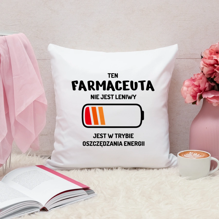 Nie Leniwy Farmaceuta - Poduszka Biała