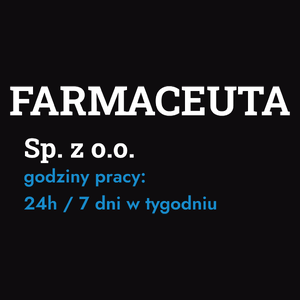 Farmaceuta Sp. Z O.o. Godziny Pracy - Męska Koszulka Czarna