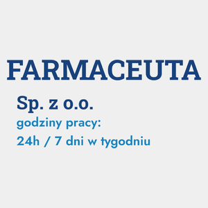 Farmaceuta Sp. Z O.o. Godziny Pracy - Męska Koszulka Biała